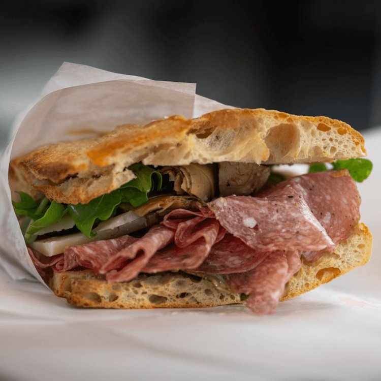 The Gran Sasso — finocchiona with pecorino romano and artichoke pesto